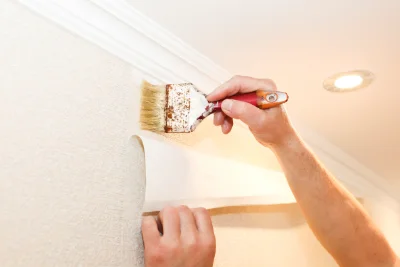Pose de papier peint à Charbonnières-les-Bains — revêtements muraux et toiles de verre